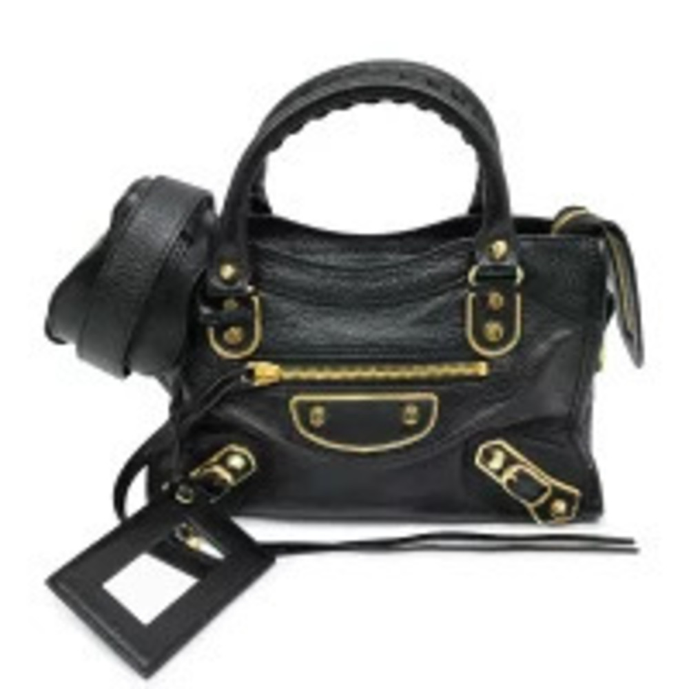 Balenciaga Metallic City Black Hand Shoulder Bag - Picture 1 of 6